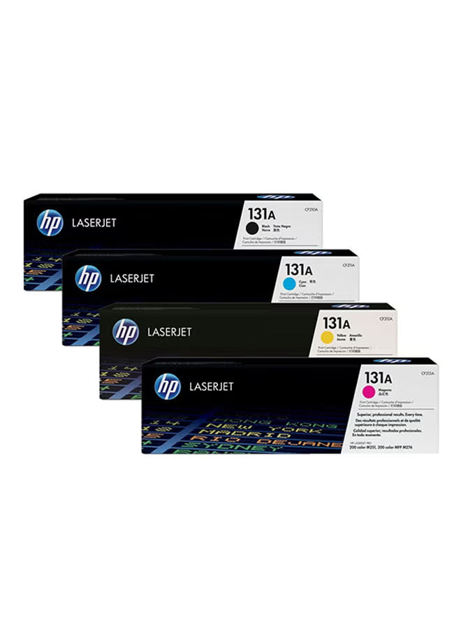 131A Pack of 4 Ink Toner Cartridge Set Multicolour