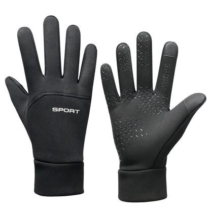 Outdoor Warm Gloves Autumn And Winter Cycling Windproof Waterproof Full Finger Skiing Cold-proof Non-slip Touchscreen Gloves