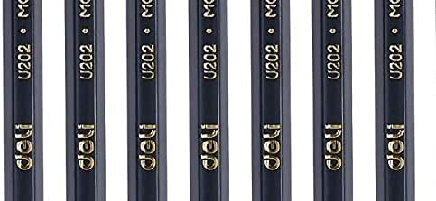 deli 2B Graphite Pencil with Eraser 12 Pieces, Dark Blue