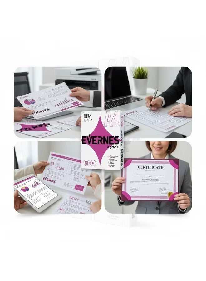 EVERNES A4 Multipurpose Paper 80GSM - 2500 Sheets l
