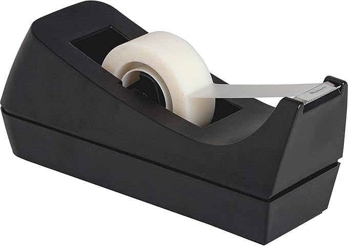 Desk Tape Dispenser, Non-Skid Base Tape Roll Dispenser for School, Home, Office