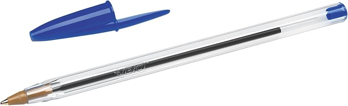 BIC Cristal Original Ballpoint Pens Medium Point, 1.0mm, Blue, Box of 50