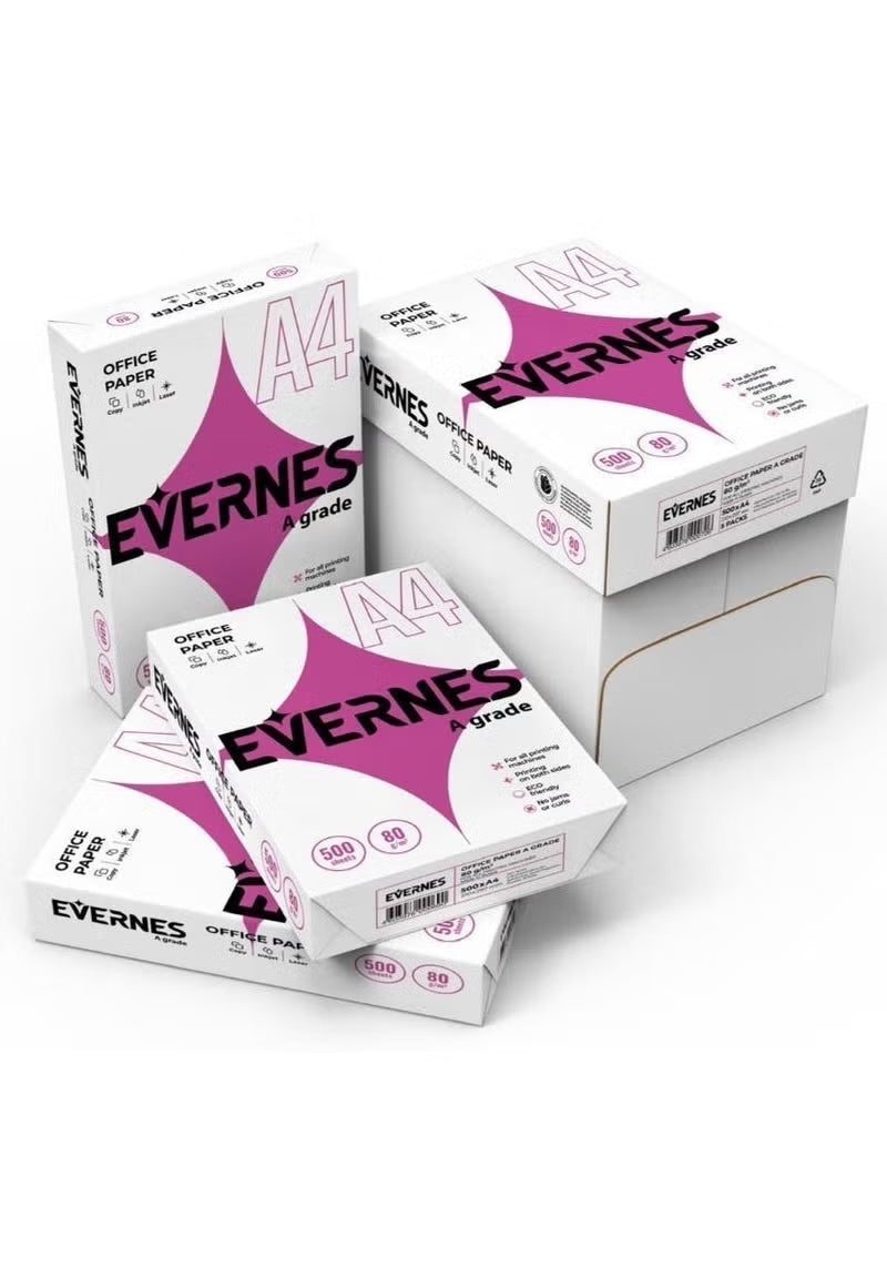 EVERNES A4 Multipurpose Paper 80GSM - 2500 Sheets l