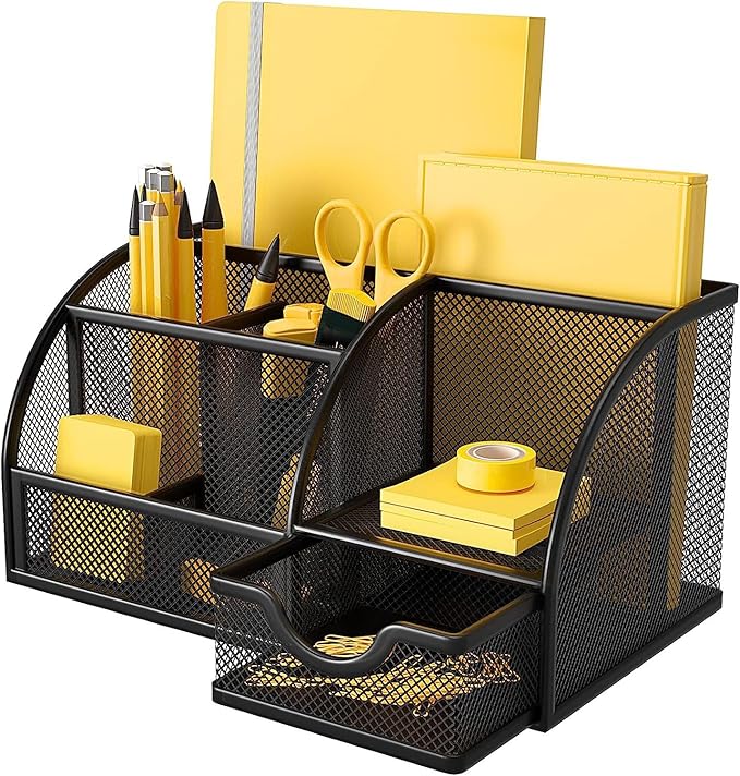 Mesh Desktop Organizer Multi-functional Desktop Office Supplies Shelf, Desktop Organiser