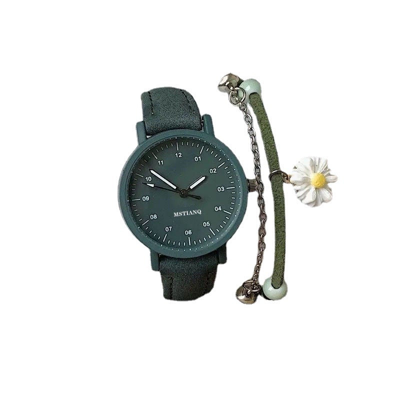 Korean Version Of The Simple Temperament Ins Wind Girl Middle School Student Girl Small Fresh Antique Forest Ladies Antique Watch