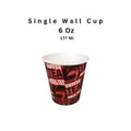 6.0 OZ DISPOSABLE PAPER CUP FOR HOT TEA & COFFEE, KARAK CUPS, FOR HOME OR OFFICE USE - 1000 CUPS