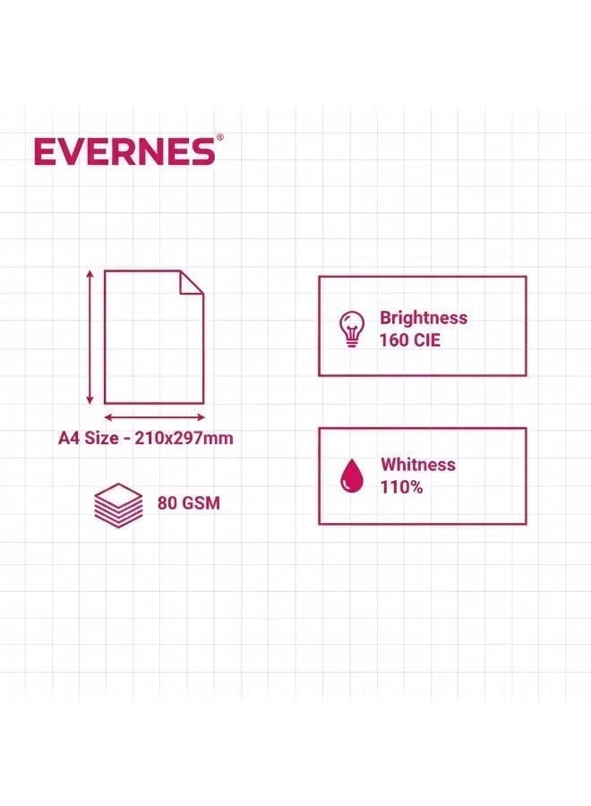 EVERNES A4 Multipurpose Paper 80GSM - 2500 Sheets l