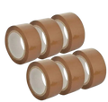 Brown Packaging Tape 2" x 100 yards (Pack of 6 rolls)