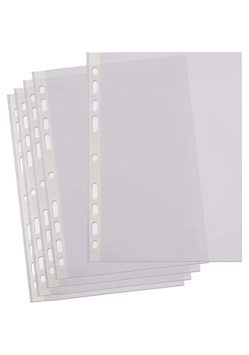 100 Piece Plastic Punched Pockets A4 Clear Sheet Protectors