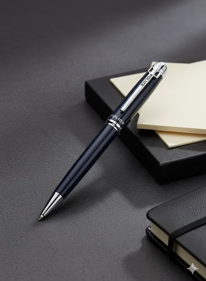 Aptos Blue Pen with Silver Trims 137mm